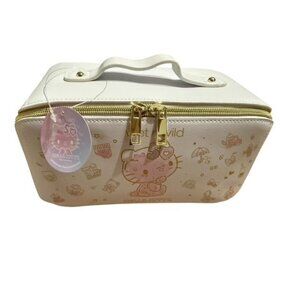 Wet N Wild Hello Kitty Makeup Bag 50th Anniversary Soft Pink Print Vegan Zipper